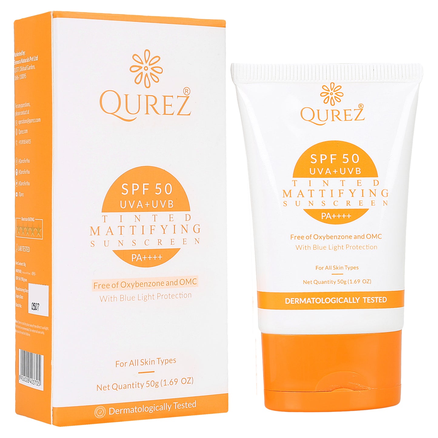 Mattifying Tinted Sunscreen  SPF 50 PA++++ | Oxybenzone & OMC Free