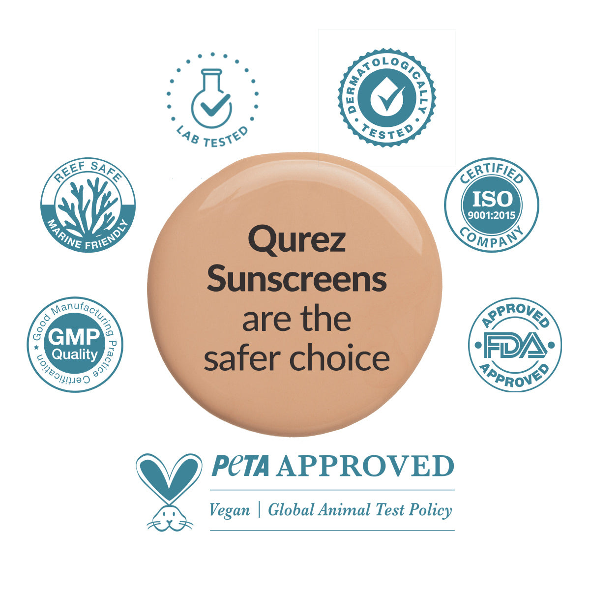 Qurez Fluid Tinted Mineral Sunscreen SPF 50 PA++++ with Cica, Ceramides and HA | Dermatologically Tested & Pregnancy Safe