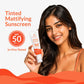 Qurez Tinted Mattifying Sunscreen SPF 50+ PA++++ (30g) ,Oil-Free, No White Cast, In Vivo Tested