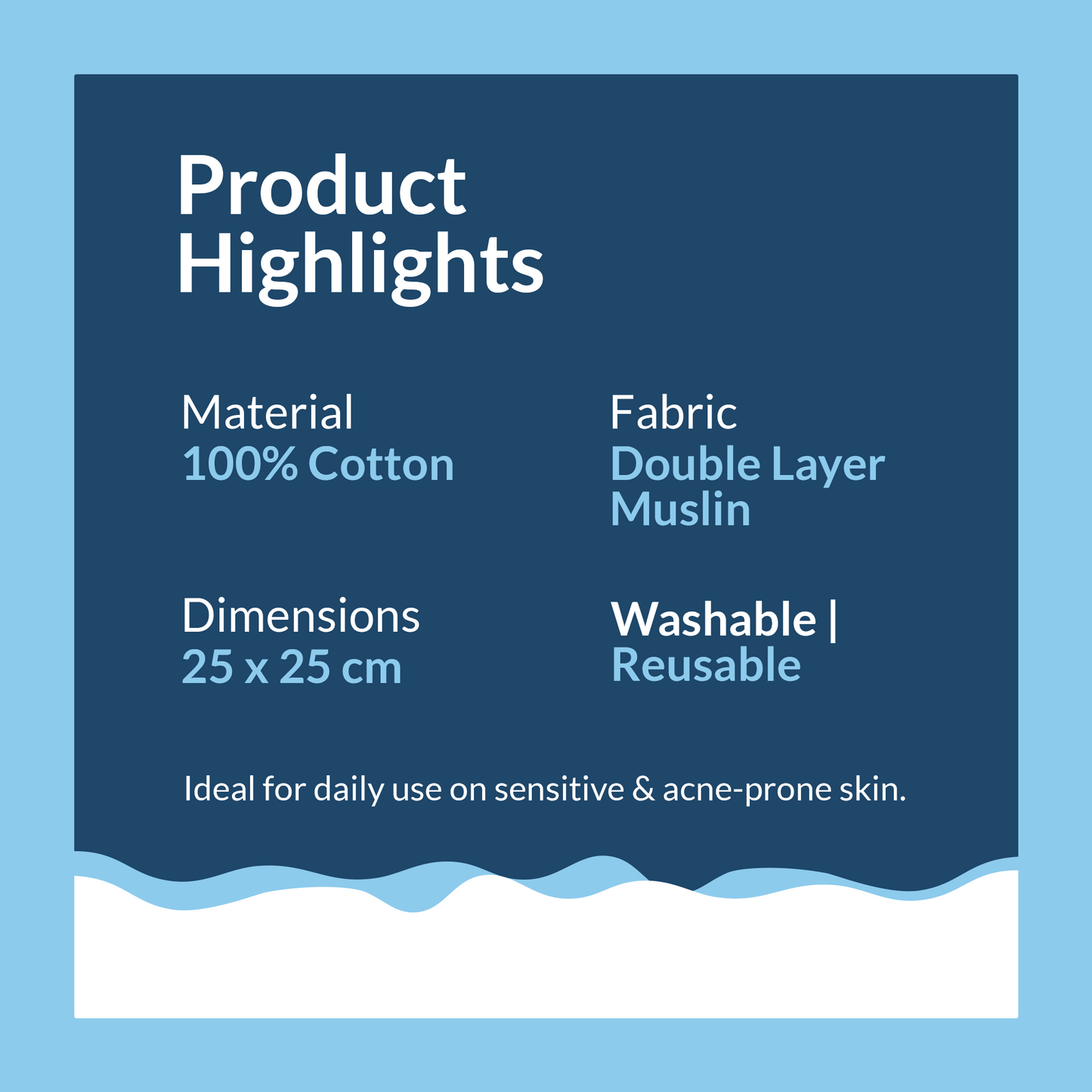 Qurez Gentle Dab Cloth – Ultra Soft Reusable Face Cloth for Gentle Drying